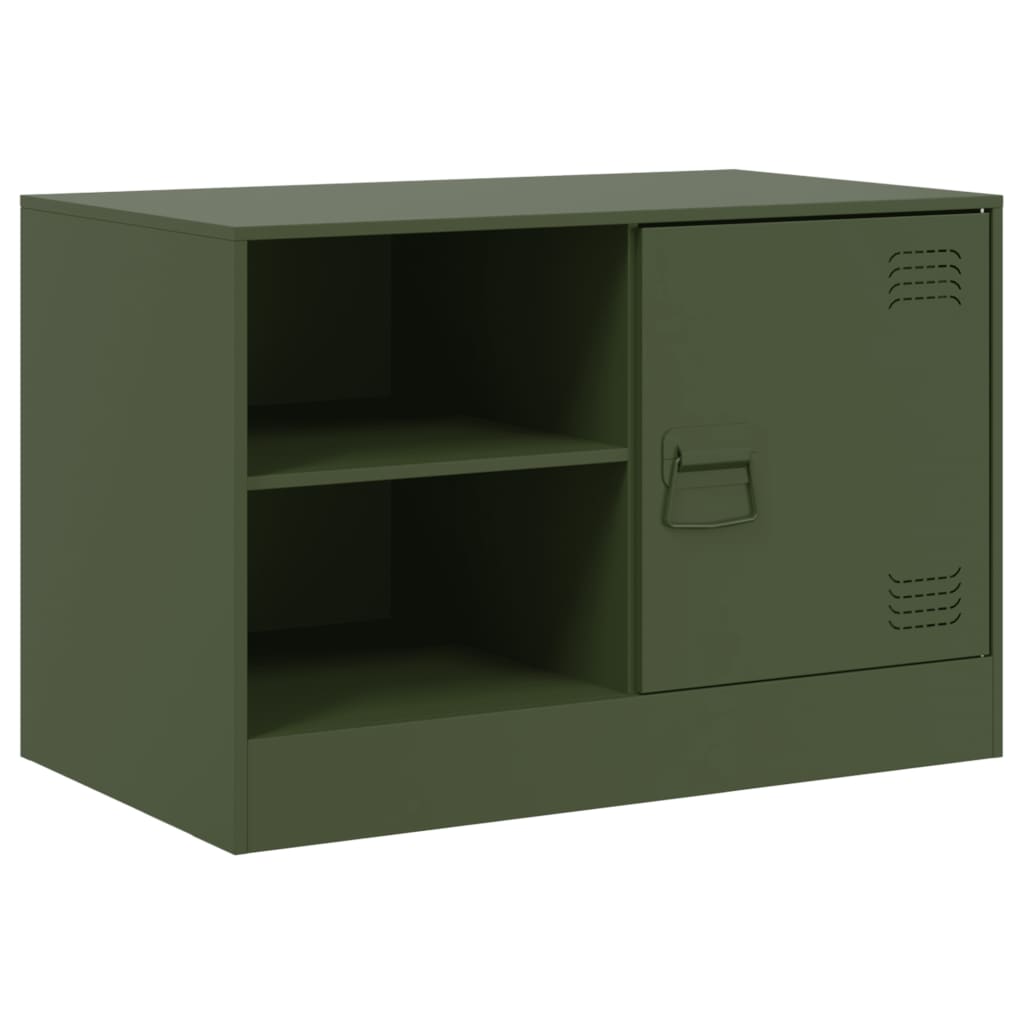 vidaXL TV Cabinets 2 pcs Olive Green 67x39x44 cm Steel
