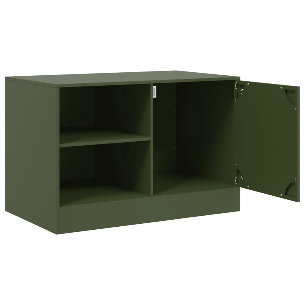 vidaXL TV Cabinets 2 pcs Olive Green 67x39x44 cm Steel