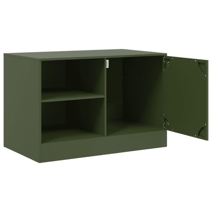 vidaXL TV Cabinets 2 pcs Olive Green 67x39x44 cm Steel