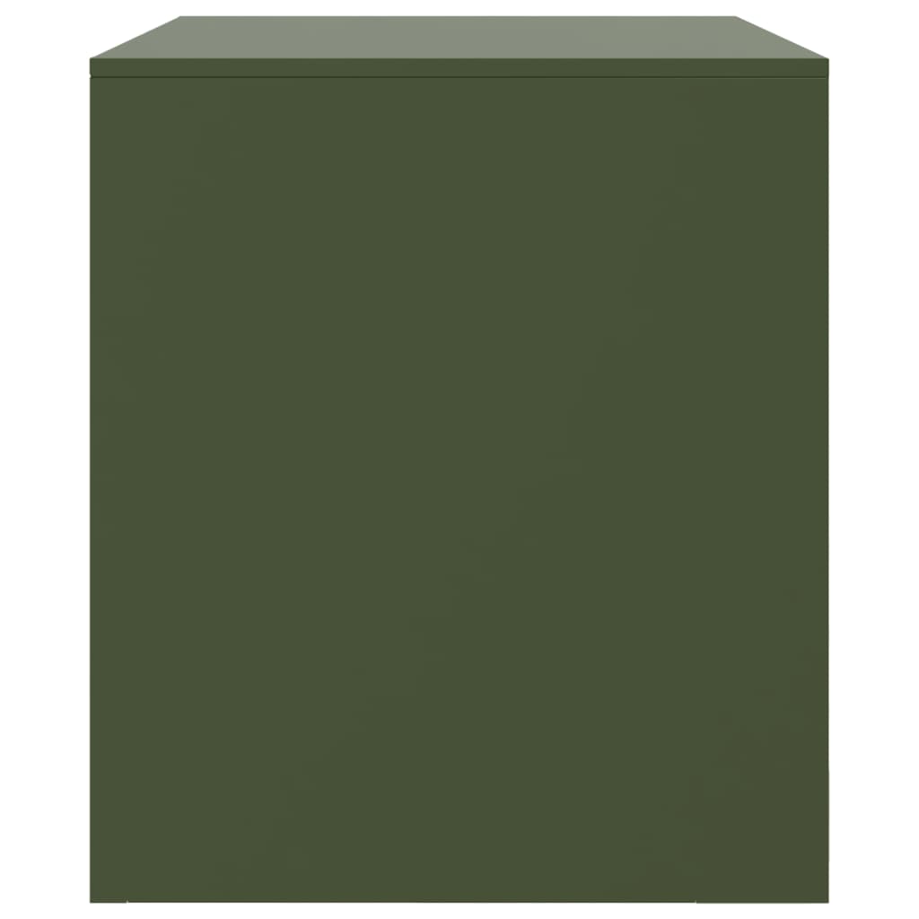 vidaXL TV Cabinets 2 pcs Olive Green 67x39x44 cm Steel