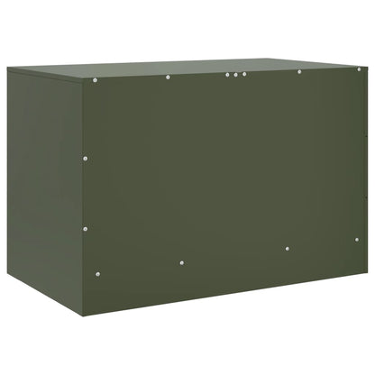 vidaXL TV Cabinets 2 pcs Olive Green 67x39x44 cm Steel