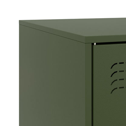 vidaXL TV Cabinets 2 pcs Olive Green 67x39x44 cm Steel