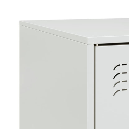 vidaXL TV Cabinets 2 pcs White 67x39x44 cm Steel
