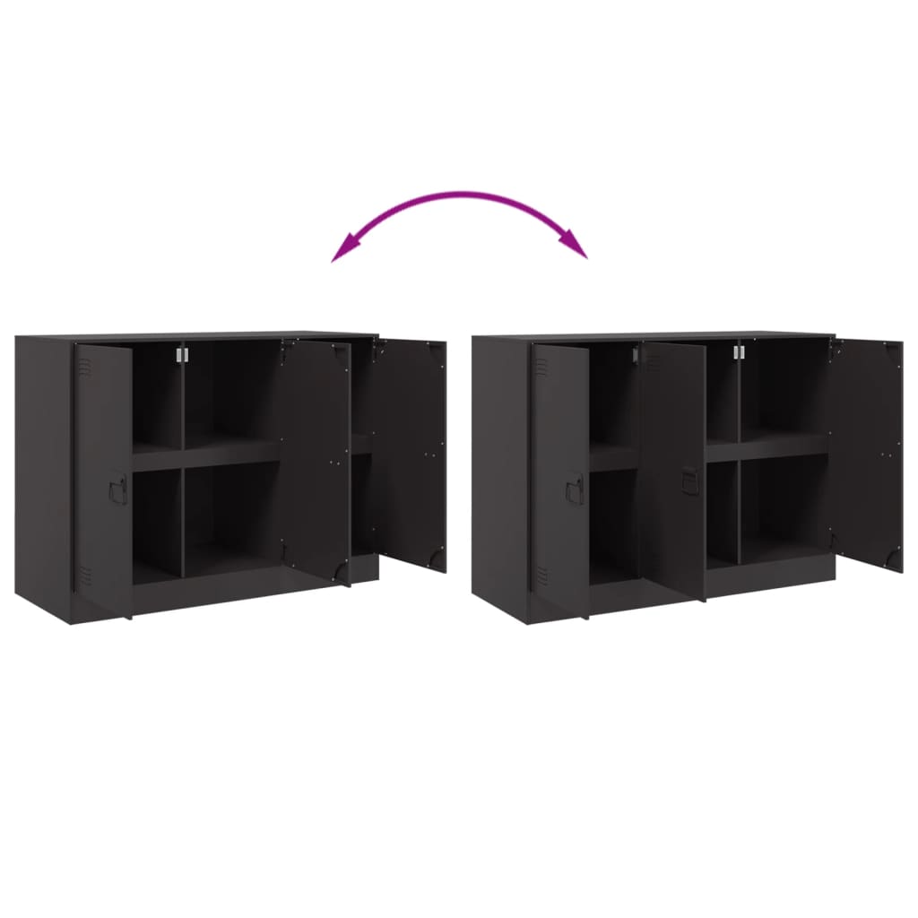 vidaXL Sideboard Black 99x39x73 cm Steel