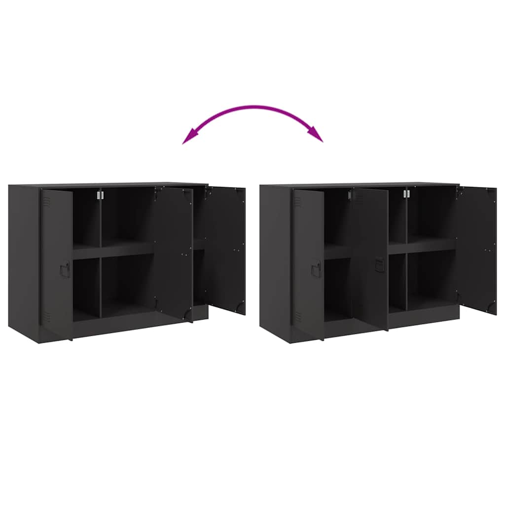 vidaXL Sideboard Black 99x39x73 cm Steel