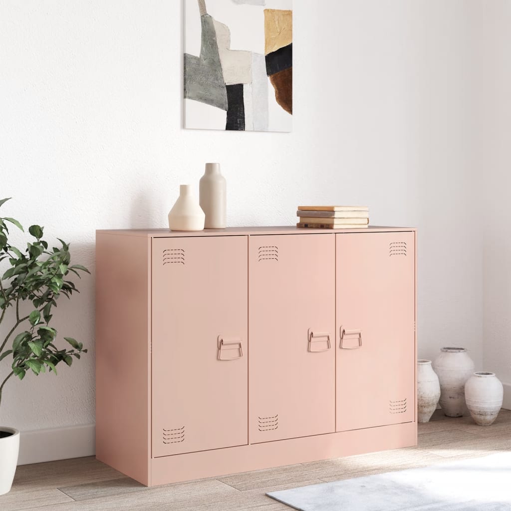 vidaXL Sideboard Pink 99x39x73 cm Steel