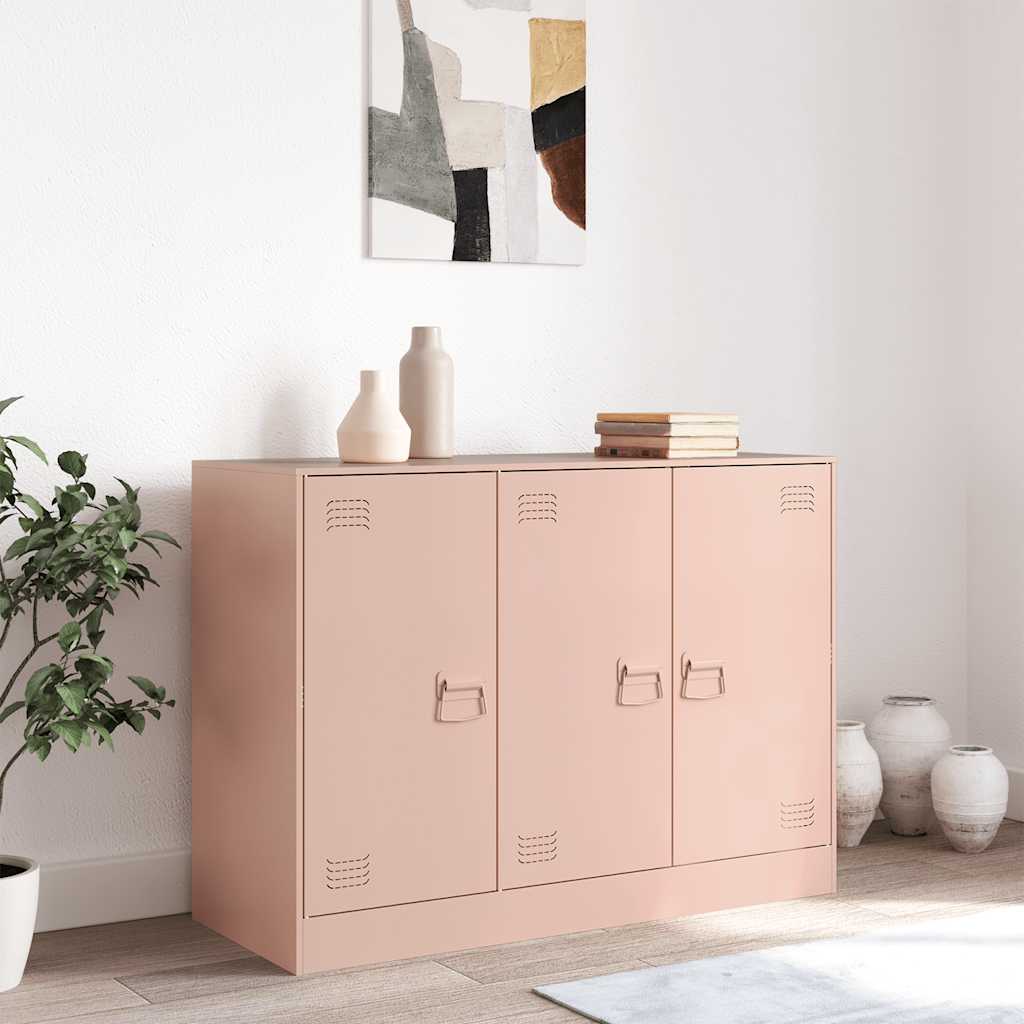 vidaXL Sideboard Pink 99x39x73 cm Steel