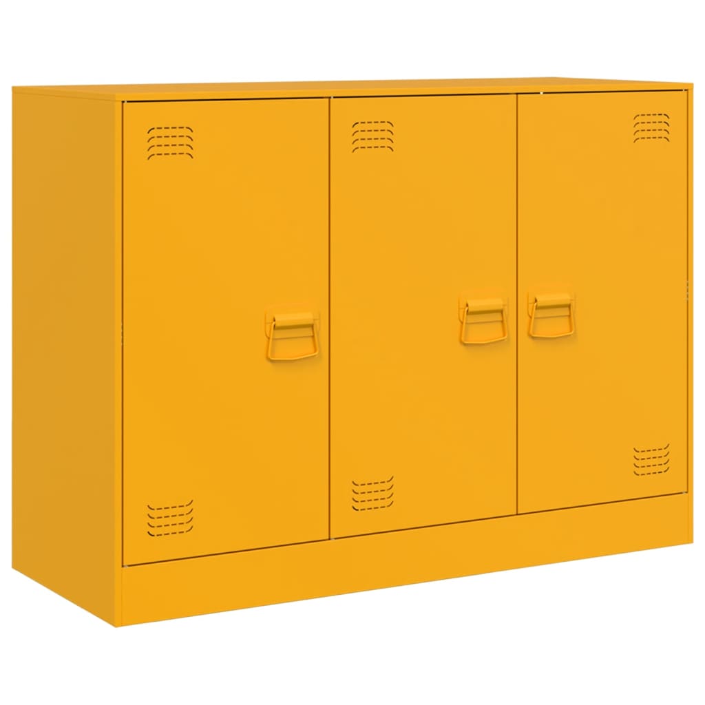 vidaXL Sideboard Mustard Yellow 99x39x73 cm Steel