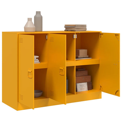 vidaXL Sideboard Mustard Yellow 99x39x73 cm Steel