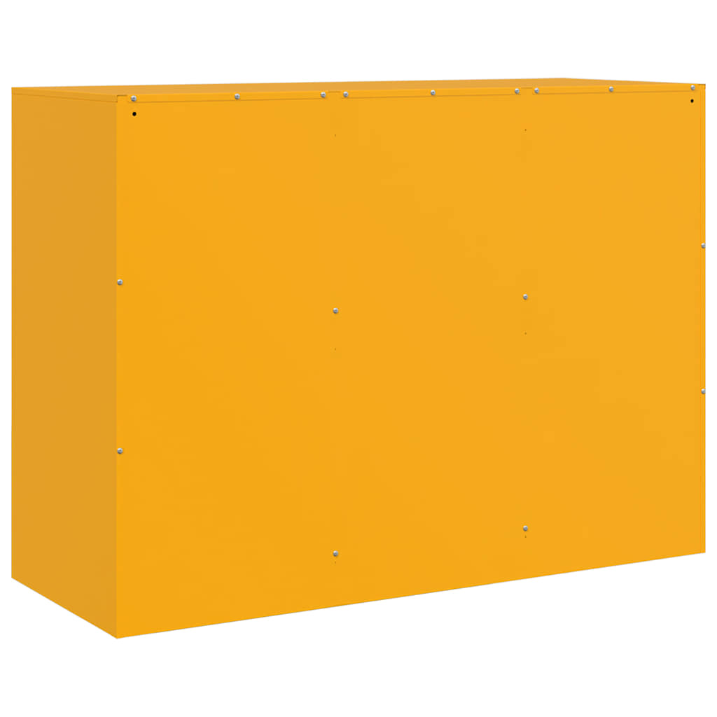 vidaXL Sideboard Mustard Yellow 99x39x73 cm Steel