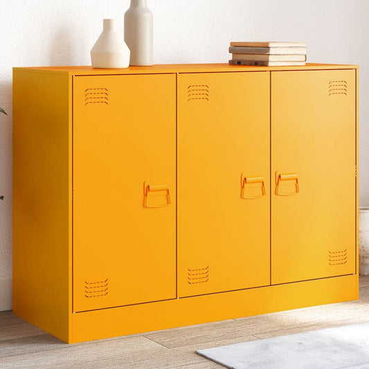 vidaXL Sideboard Mustard Yellow 99x39x73 cm Steel