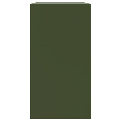 vidaXL Sideboard Olive Green 99x39x73 cm Steel