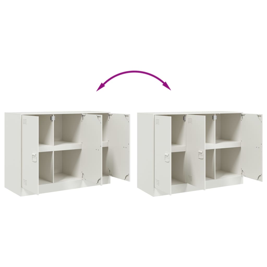 vidaXL Sideboard White 99x39x73 cm Steel