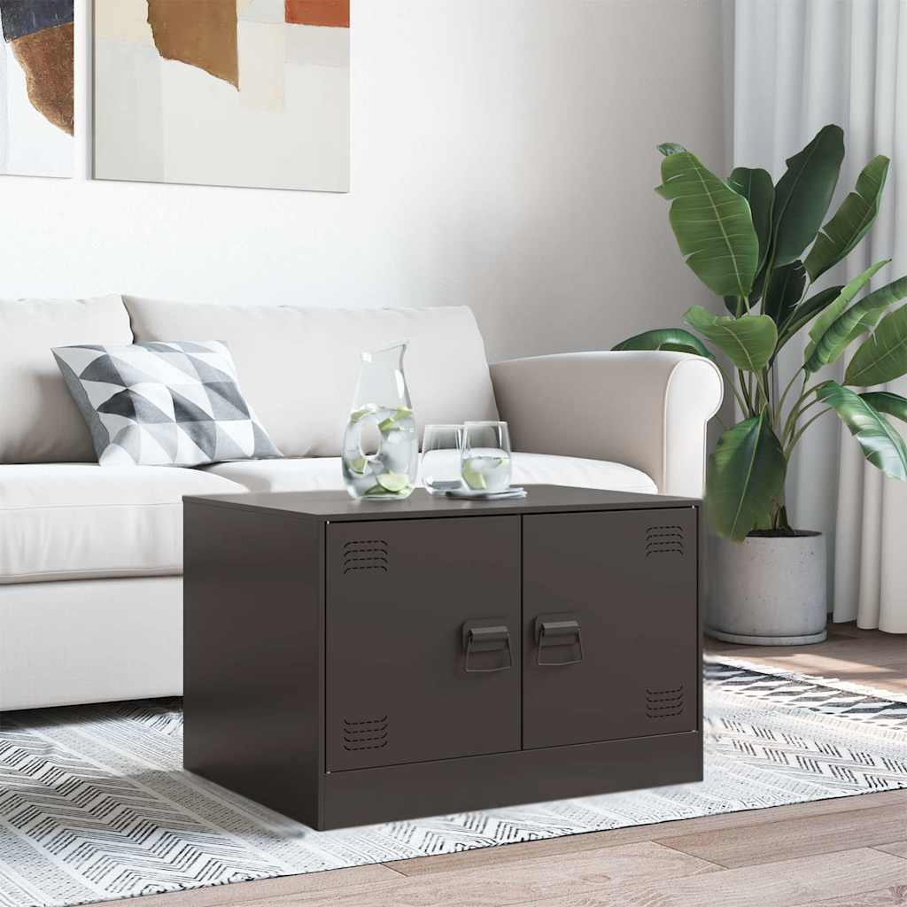 vidaXL Coffee Table Black 67x50x44 cm Steel