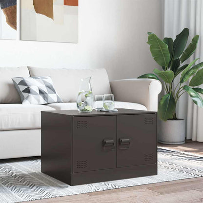 vidaXL Coffee Table Black 67x50x44 cm Steel