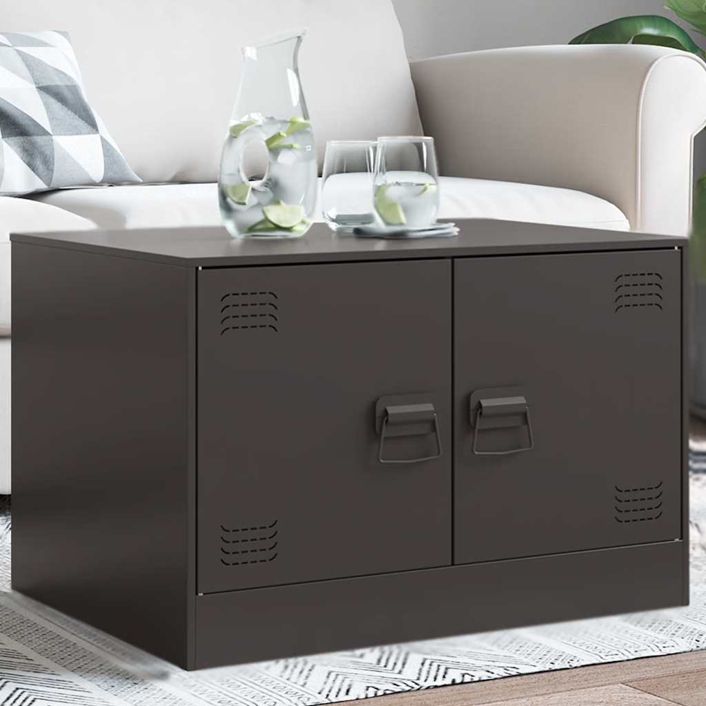 vidaXL Coffee Table Black 67x50x44 cm Steel