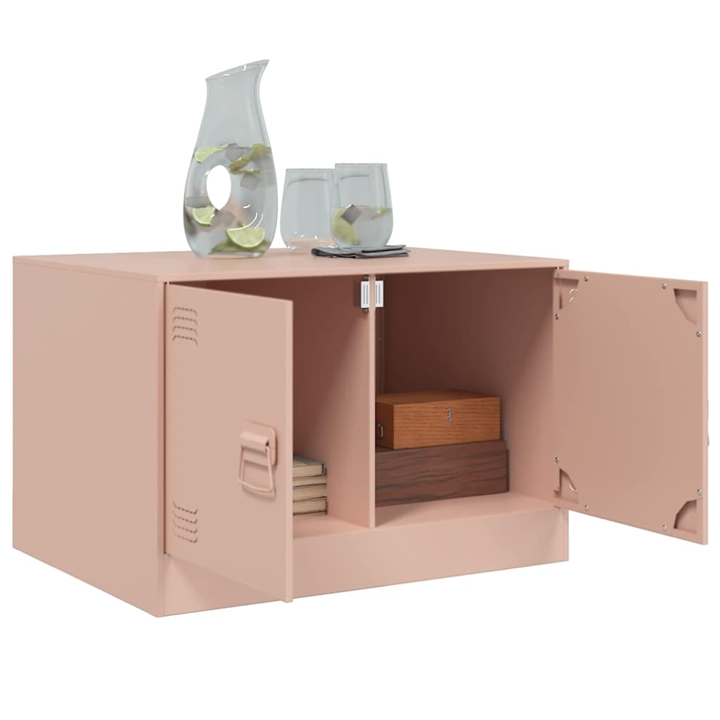 vidaXL Coffee Table Pink 67x50x44 cm Steel