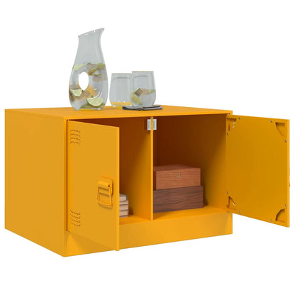 vidaXL Coffee Table Mustard Yellow 67x50x44 cm Steel