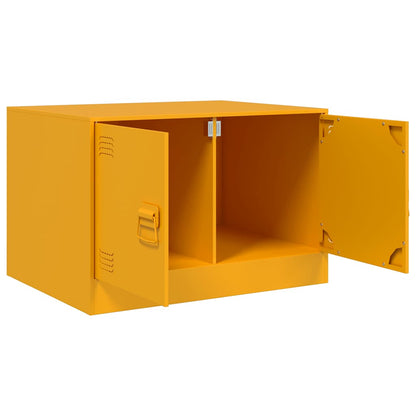 vidaXL Coffee Table Mustard Yellow 67x50x44 cm Steel