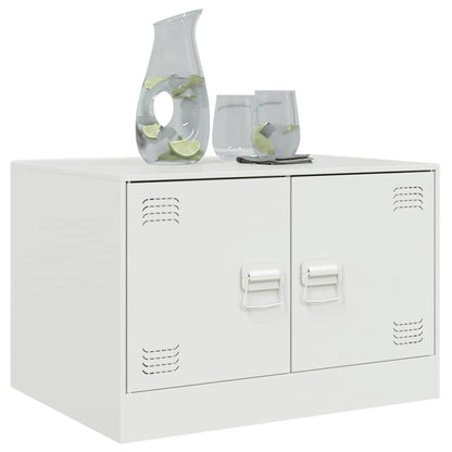 vidaXL Coffee Table White 67x50x44 cm Steel