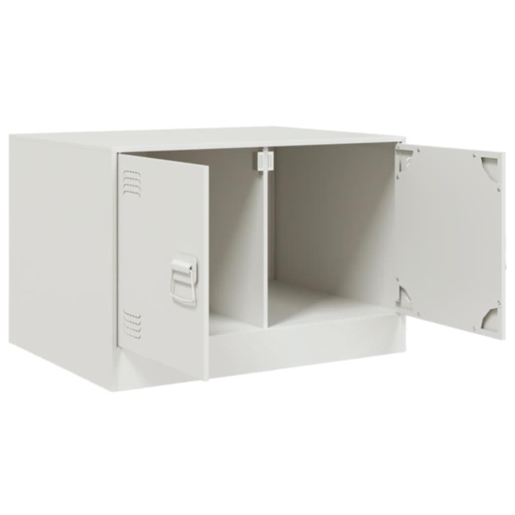 vidaXL Coffee Table White 67x50x44 cm Steel