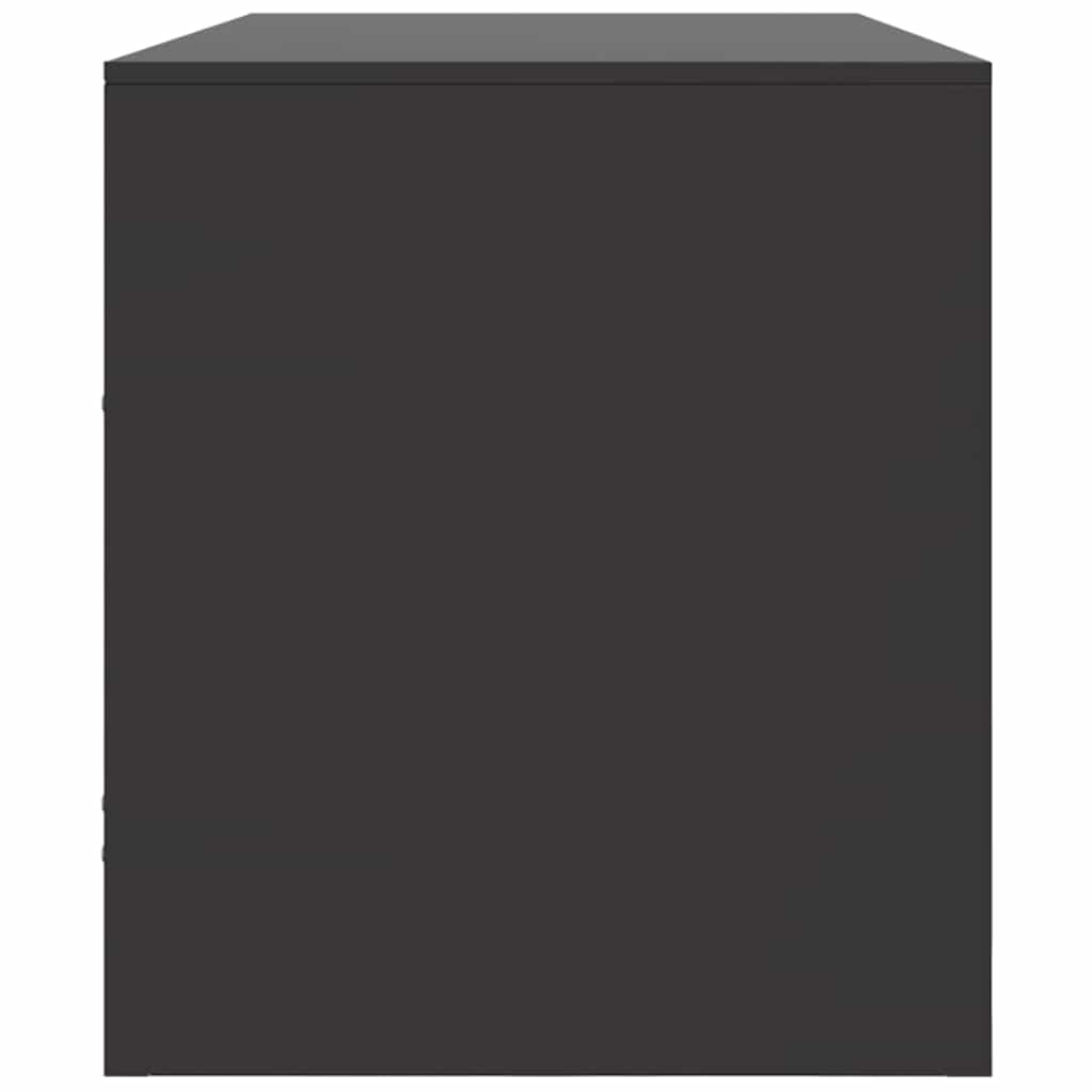 vidaXL TV Cabinet Black 99x39x44 cm Steel