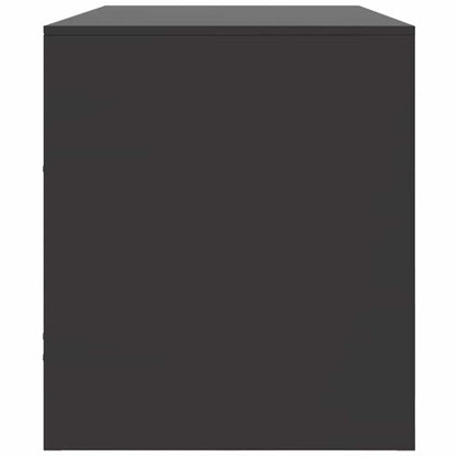 vidaXL TV Cabinet Black 99x39x44 cm Steel