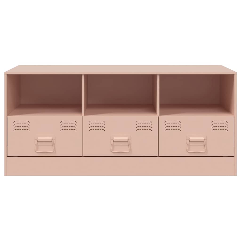 vidaXL TV Cabinet Pink 99x39x44 cm Steel