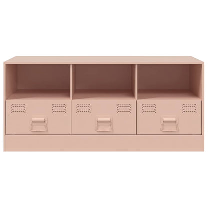 vidaXL TV Cabinet Pink 99x39x44 cm Steel