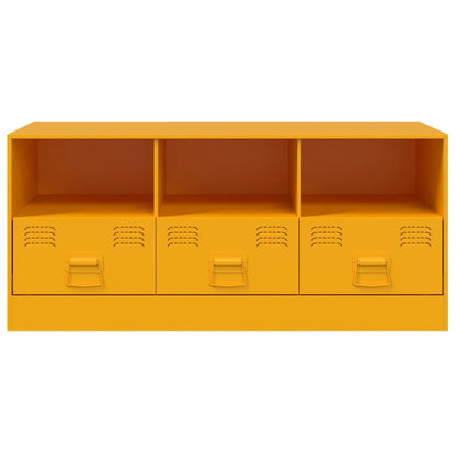 vidaXL TV Cabinet Mustard Yellow 99x39x44 cm Steel