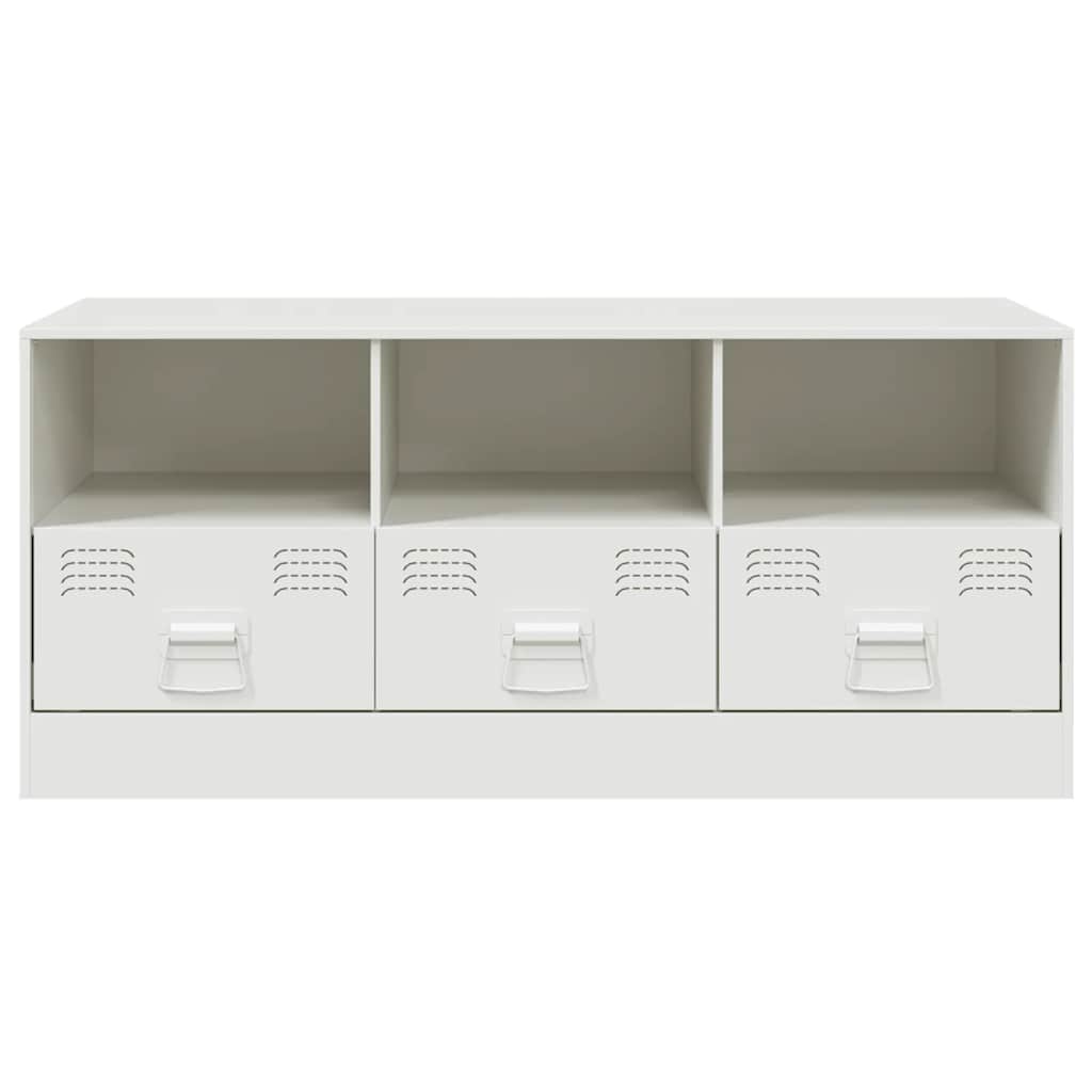 vidaXL TV Cabinet White 99x39x44 cm Steel