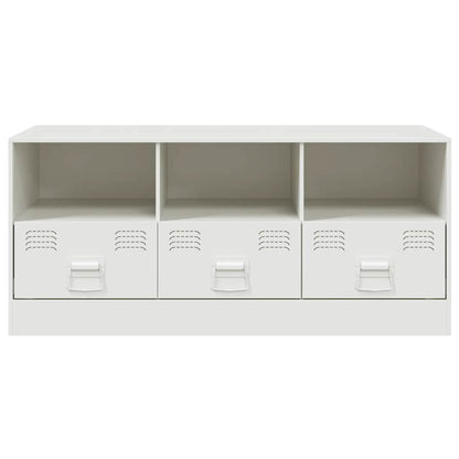 vidaXL TV Cabinet White 99x39x44 cm Steel