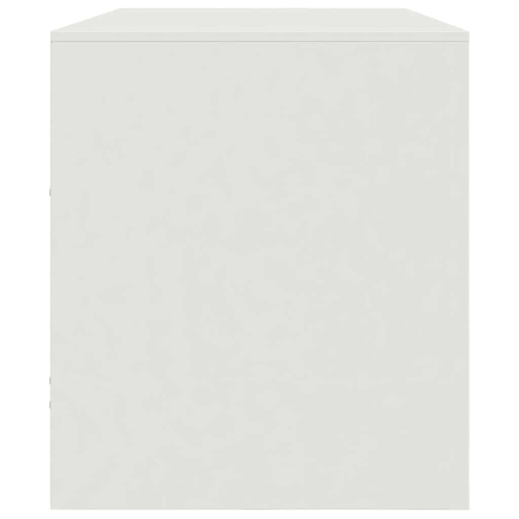 vidaXL TV Cabinet White 99x39x44 cm Steel