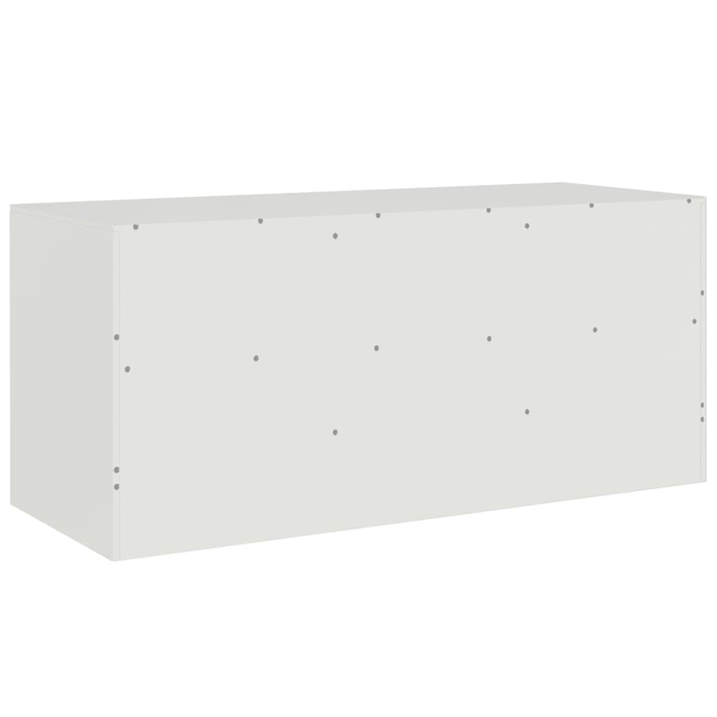 vidaXL TV Cabinet White 99x39x44 cm Steel