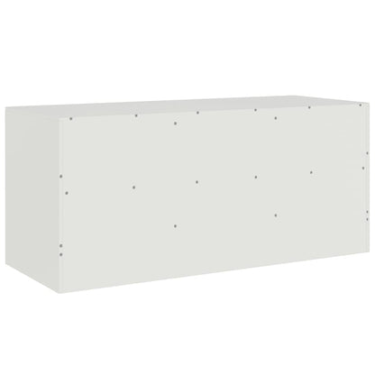 vidaXL TV Cabinet White 99x39x44 cm Steel