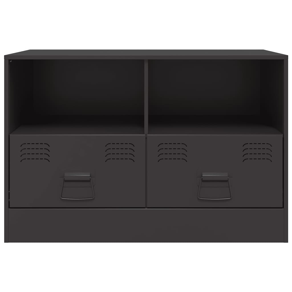 vidaXL TV Cabinet Black 67x39x44 cm Steel