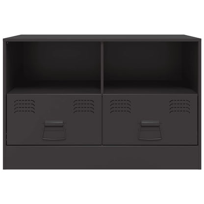 vidaXL TV Cabinet Black 67x39x44 cm Steel
