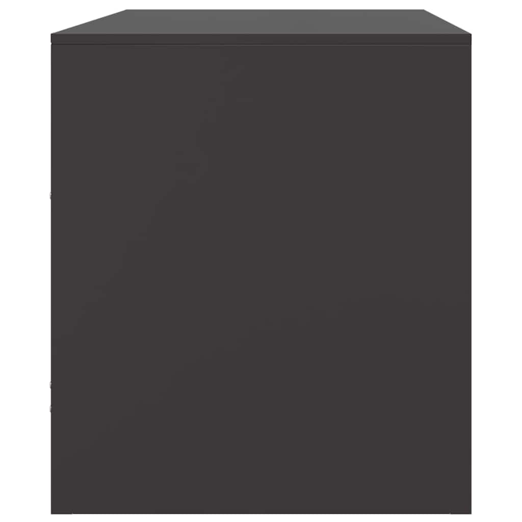 vidaXL TV Cabinet Black 67x39x44 cm Steel