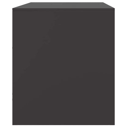 vidaXL TV Cabinet Black 67x39x44 cm Steel