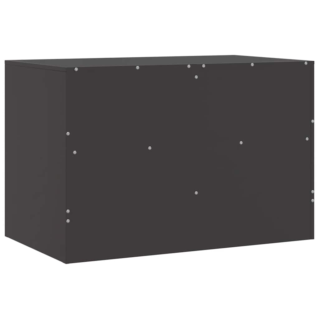 vidaXL TV Cabinet Black 67x39x44 cm Steel
