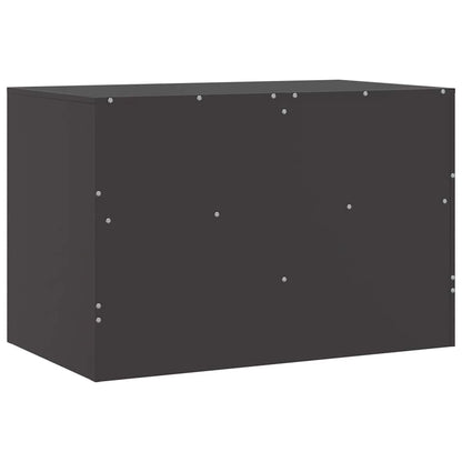 vidaXL TV Cabinet Black 67x39x44 cm Steel