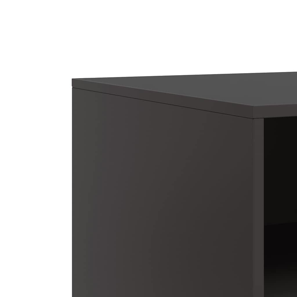 vidaXL TV Cabinet Black 67x39x44 cm Steel