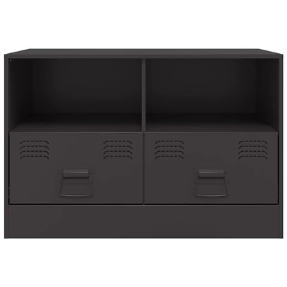 vidaXL TV Cabinets 2pcs Black 67x39x44 cm Steel