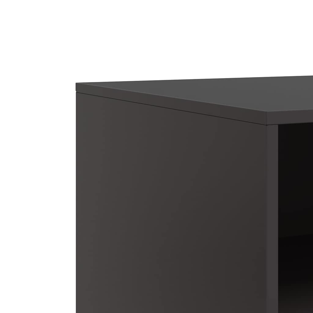 vidaXL TV Cabinets 2pcs Black 67x39x44 cm Steel