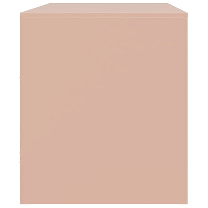 vidaXL TV Cabinet Pink 67x39x44 cm Steel