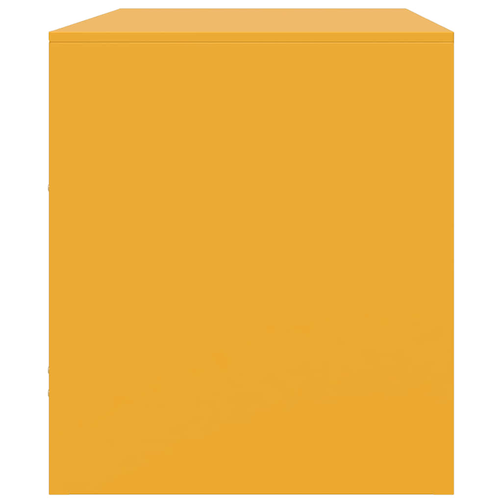 vidaXL TV Cabinet Mustard Yellow 67x39x44 cm Steel