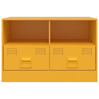vidaXL TV Cabinets 2 pcs Mustard Yellow 67x39x44 cm Steel