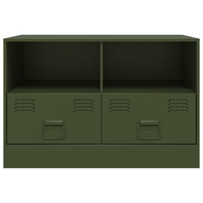 vidaXL TV Cabinet Olive Green 67x39x44 cm Steel