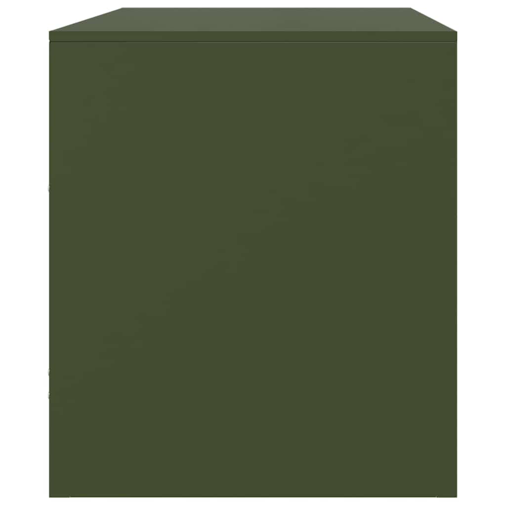 vidaXL TV Cabinet Olive Green 67x39x44 cm Steel