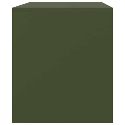 vidaXL TV Cabinet Olive Green 67x39x44 cm Steel